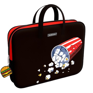 Папка текстильная на молнии ErichKrause с ручками Cheat Meal, A4+