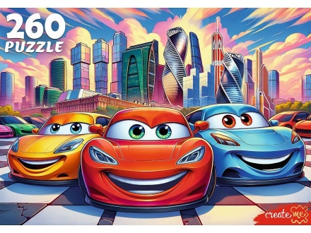Пазлы 260 элементов 237*330мм. "Городские машинки"