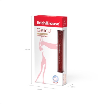Ручка гелевая ErichKrause Gelica Stick Original 0.5, цвет чернил красный (в коробке по 12 шт.)