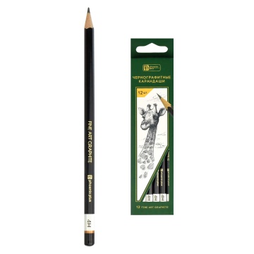 Карандаши чернографитные. 12 шт. ЖИРАФ 4H