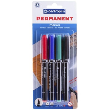 Набор маркеров перманентных 1,0мм 4цв.