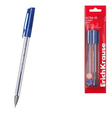Набор из 3 ручек шариковых ErichKrause ULTRA-10 Stick Classic 0.7, Super Glide Technology, цвет черн