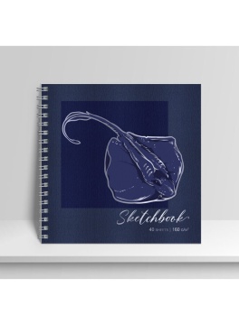 Скетчпад 195*195мм  40л., гребень, 160гр/м2 "Скат"