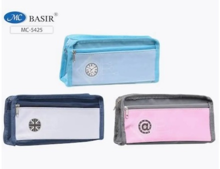 Пенал. "ЧАСЫ"; плотная ткань, цветной ассорти, внешний карманчик кожзам с рисунком на молнии; 21*9,5*4 см.