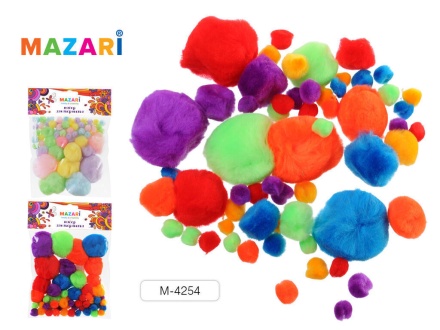 Набор "Помпоны" 30 шт, 2 дизайна ассорти