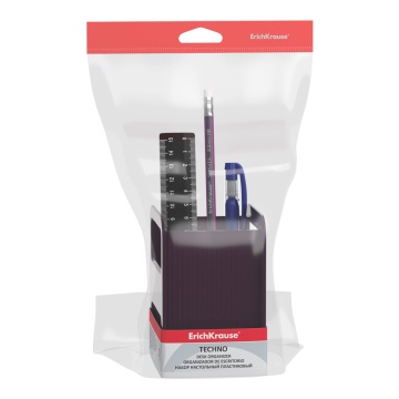 Набор настольный пластиковый ErichKrause Techno, Marsala, фиолетовый