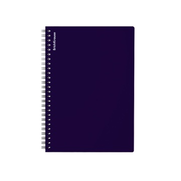 Тетрадь А5  80л кл. гребень Erich Krause "Reef", пластик. обложка, индиго