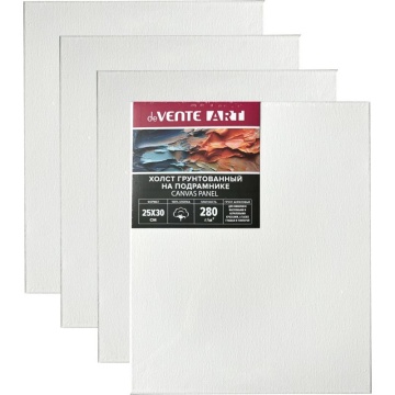 Холст на подрамнике 25*30см 100% хлопок,280г/м, мелкое зерно, грунтованный