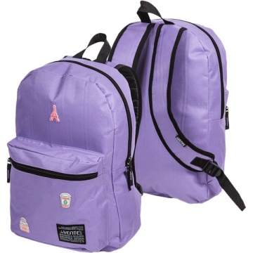 Рюкзак подростковый 40*29*17см deVENTE "Paris" , 1 отд, 1 пер.карм, вышивка, сиреневый