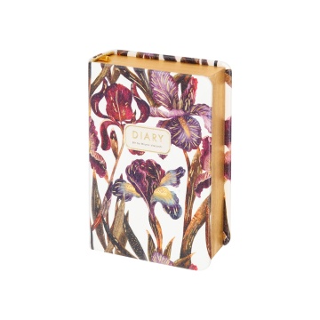 Ежедневник недат. А7 208л., кожзам, тв.пер. "Flora. Ирисы" ляссе