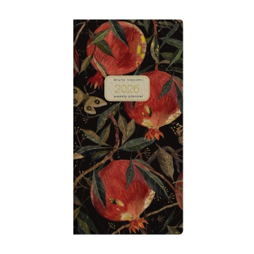 Еженедельник дат. 2026г, 87*165мм 64л., кожзам., тв.пер. "Flora. Гранат"