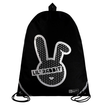 Мешок для обуви 1 отд, 360*480 светоотр. "Серебряный зайчик" петля