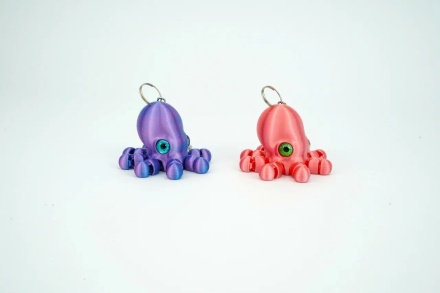 Брелок 3D "Осьминожик Эдди" 5 см, цвет ассорти