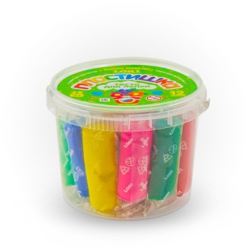 Тесто для лепки 12 цв.*24 гр., в ведре