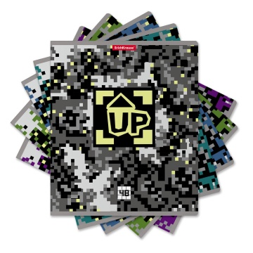 Тетрадь А5 48л кл. Erich Krause "Pixel Game", выборочный УФ-лак