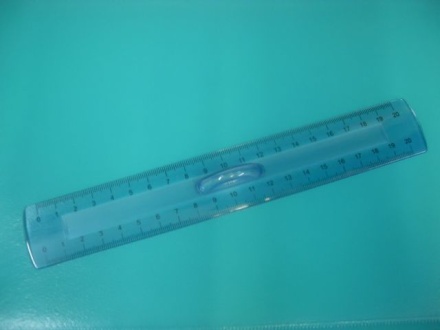 Линейка 20см прозр., с держателем, европодвес