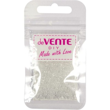 Бисер круглый "deVENTE. Glass"  2 мм, 10гр, стекло, прозрачн., белый