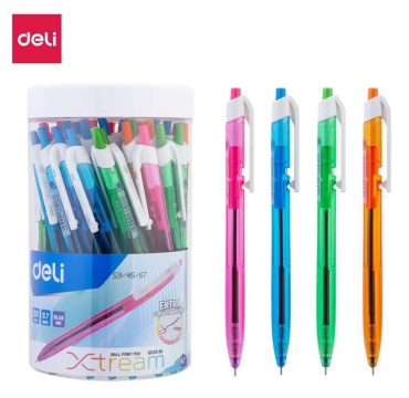 Ручка шар. Deli X-tream  автомат, синяя, 0,7мм, ассорти