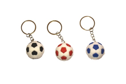 Брелок "Футбол" ПВХ 3,3*3,1 см, ассорти