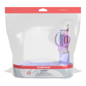 Набор настольный пластиковый ErichKrause Harmony, Pastel, фиолетовый