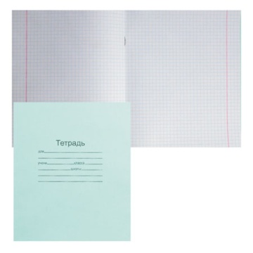 Тетрадь 24л клетка (зел.обл.) бел внутр блок