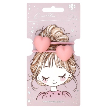 Набор резинок для волос "Феникс+. Сердечки" 2шт.