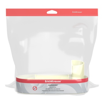 Подставка настольная пластиковая ErichKrause Harmony, Pastel, желтая