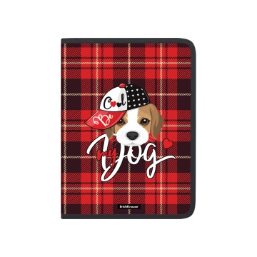 Папка для тетрадей на молнии пластиковая ErichKrause Cute Dog, А4 (в пакете по 4 шт.)