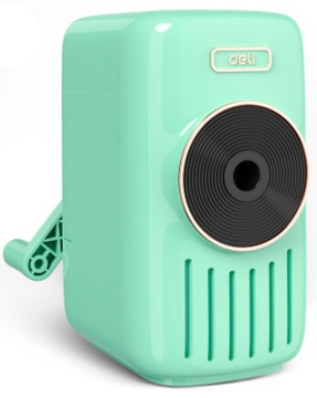 Точилка механическая 1 отв, пласт.корпус. музыкальная, зеленая