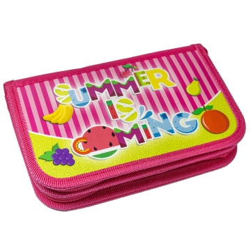 Пенал 2 отд. с 1-ой откид.пл. (190*120*50) молния, лам.картон "Летний микс"