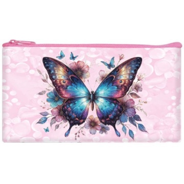 Пенал-косметичка (205*108) молния, ткань "Изящная бабочка"