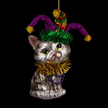 Украшение ErichKrause Decor Кошка на карнавале 12см, стекло