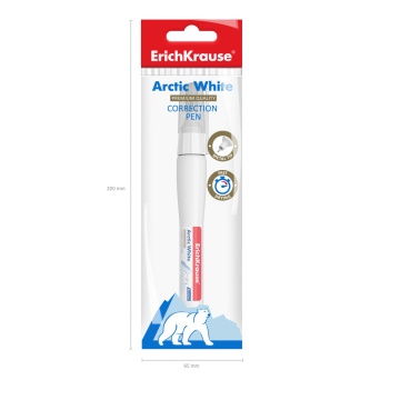 Ручка-корректор ErichKrause Арктический белый, 6мл (в пакете по 1 шт.)