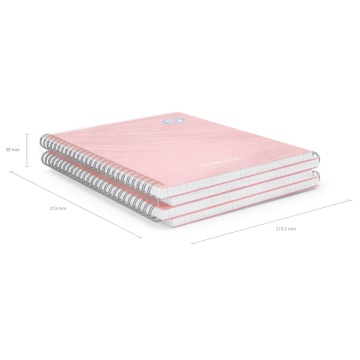 Тетрадь общая с пластиковой обложкой на спирали ErichKrause Bubble Gum, розовый, А5, 80 листов, клет