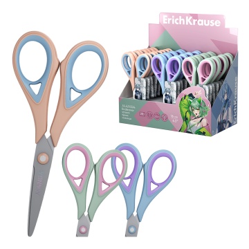 Ножницы ErichKrause Endeavor Manga, 16 см, ассорти (в дисплее по 24 шт.)