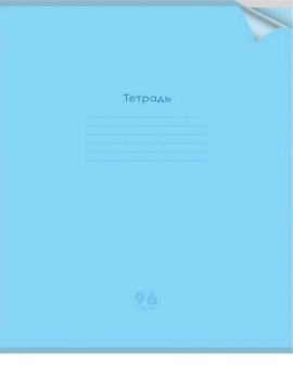 Тетрадь А4  96л кл. скоба Проф-Пресс  пласт.обл. "Классика. Голубая"