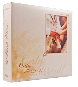 Фотоальбом 500 фото 10*15см 3 кольца, Only married. Новобрачные, пластик.стр.
