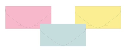 Набор конвертов 3шт, ассорти пастель