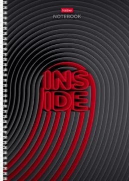 Тетрадь А4  96л кл. гребень Hatber "INSIDE" выб.лак.