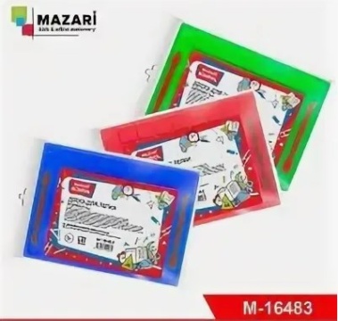 Доска для лепки. А4, пластиковая. + 2 стека, выемки для пластилина, 3 цвета ассорти