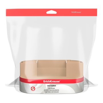 Подставка настольная пластиковая ErichKrause Виктория, Пудра, розовая