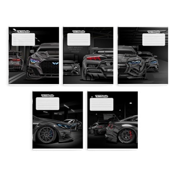 Тетрадь А5 18л кл. Феникс+ "Тачка" выб.УФ-лак, белизна 100%