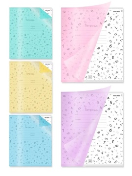 Тетрадь А5 12л лин. Проф-Пресс пласт.обл. "Пастель школа"