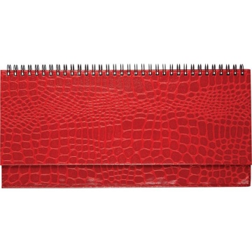 Планинг дат. 2026г, 294*142мм 64л., тв. обл., бумвинил, Arkona красный, ляссе