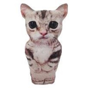 Мягкая игрушка 40см "Кот Мем" серый