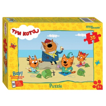 Пазлы   35 элементов  330*230мм.  "Три кота (new 3)" АО "СТС"