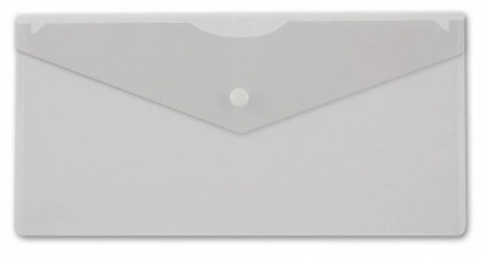 Конверт на кнопке 250*130мм 0,18мм однотонный, бесцветный
