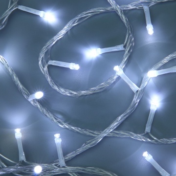 Гирлянда электрическая 10м 100LED светодиодная, нить, 8 режимов, 220В, белый