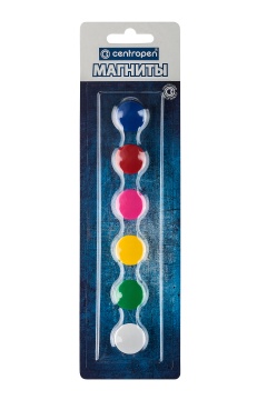 Магниты "CENTROPEN" 20 мм, 6 шт. (цветные) МЦ20Cz