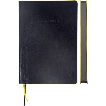 Ежедневник недат. А5 deVENTE THE BEST IN BLACK" 272стр.,черный с желтым ,мяг..обл.,кожзам., ляссе